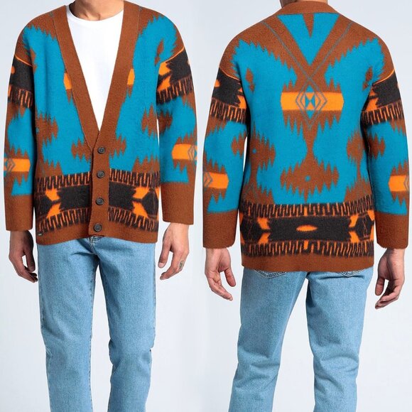 NWT - ALANUI Mens $1,795 Super-Soft Icon Brushed Kimono Cardigan Sweater - MED - Picture 1 of 8